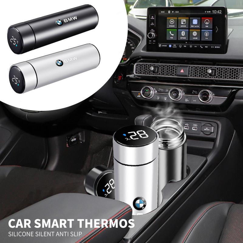 YAMHS1 Car Smart Thermos Mug Insulation Cup Led Digital Temperature Display For BMW E34 E36 E60 E90 E46 E39 E70 F10 F20 F30 X5 X6 M5 M6
