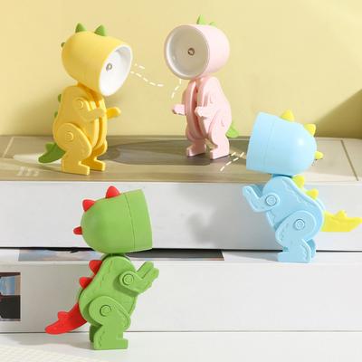 Cartoon-Dinosaurier-Lampe mit flexiblen Gliedmaßen, bezauberndes Aussehen, flimmerfreie Mini-Größe, Augenschutz-Nachtlampe