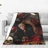 Astarion B-Baldurs Game Gate Koc Flanelowy Postać Wampira Koc na Domowe Łóżko Lekki Cienki Kołdra Wielofunkcyjny