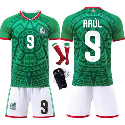 2627 World Cup Mexico Home Football Jersey No. 4 9 Raul Jersey No. 11 Football Jersey Set