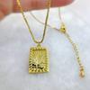Sun Square Brand Necklace Three-dimensional Relief Female Ins Cold Style Clavicle Chain