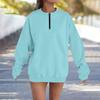 Women's Fashionable, Casual, Comfortable, Round Neck, Zipper, Long Sleeve, Warm Sweatshirt