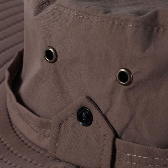 Cappello a Secchiello con Bordo Extra Large, Vestibilità Regolabile, Cappello da Pescatore, Fibbia Antivento, Pieghevole, per Viaggio, Outdoor, Cappello Blocca Raggi UV