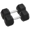 VidaXL Dumbbells 2 Pcs 25 Kg Total Cast Iron, Dumbbell Set, Hex Dumbbell, Weight Plate, Weight Bar 93605