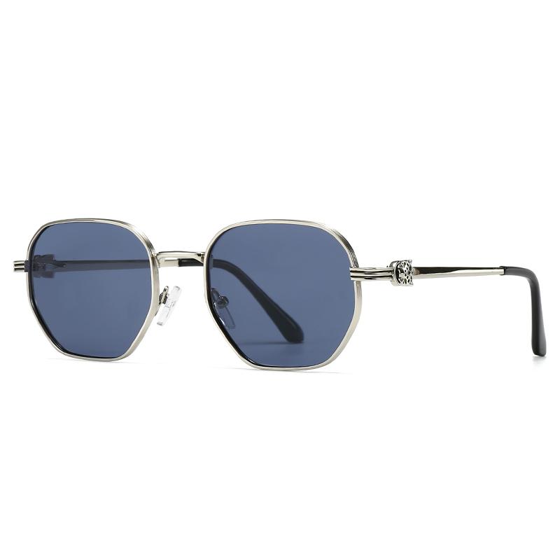 Trendy Metal Sunglasses for Men and Women Popular On Instagram Geometric Style Cross-Border Trade Model Style 1419