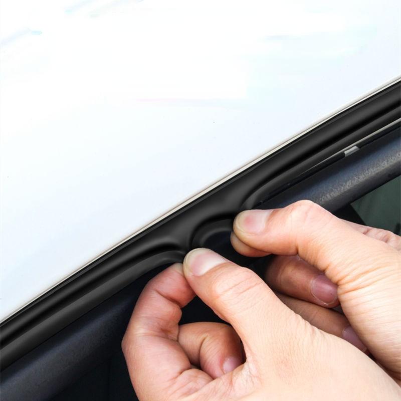 5/8 Meters Car Door Seal Strips Sticker B Shape Rubber Car Edge Noise Windproof Protection Front Auto Seals Strip Accessories