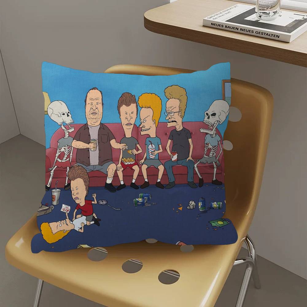 Anime B-Beavis A-And B-Butthead 45*45cm Cushion Cover Pillow Cover Decor Pillowcase Home Pillowcase for Couch Pillow