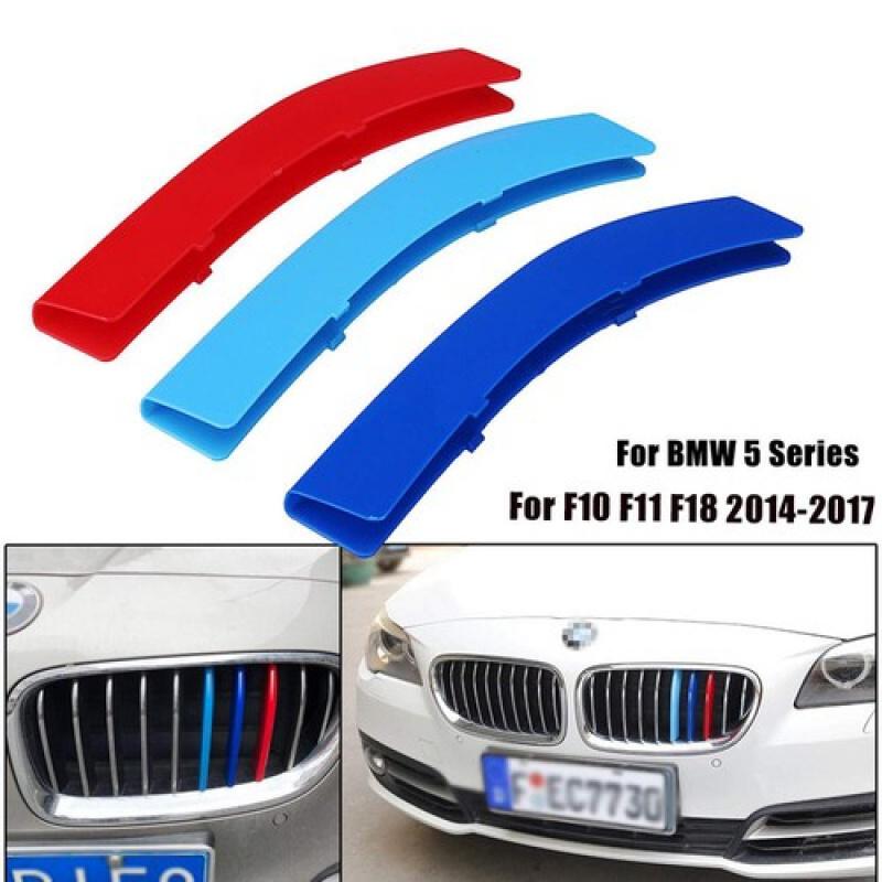 3Pcs Front Grille Trim Strips For BMW Series 5 Z4