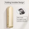 4Pcs Folding Coat Hooks, Zinc Alloy Folding Wall Hook for Hanging Coat Scarf Hat Robe Key Purse, Foldable Invisible Hook with Screws (Gold)