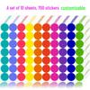 Colorful Round Self-Adhesive Stickers – Handwritten Blank Dots for Labeling