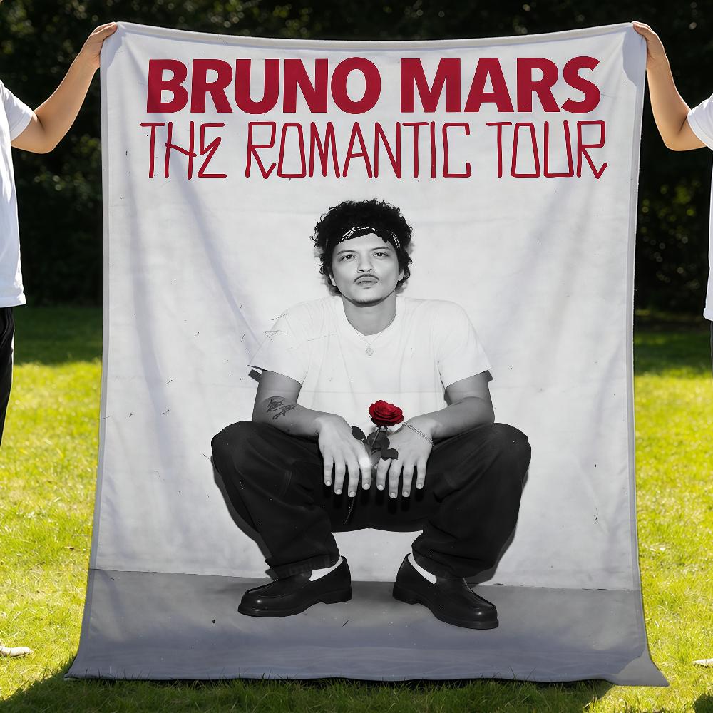 Singer B-Bruno M-Mars-S Romantyczny Koc Miękki Ciepły Puszysty Kocyk Super Zabawki dla Dzieci Łóżko Sofa Samochód Kołyska