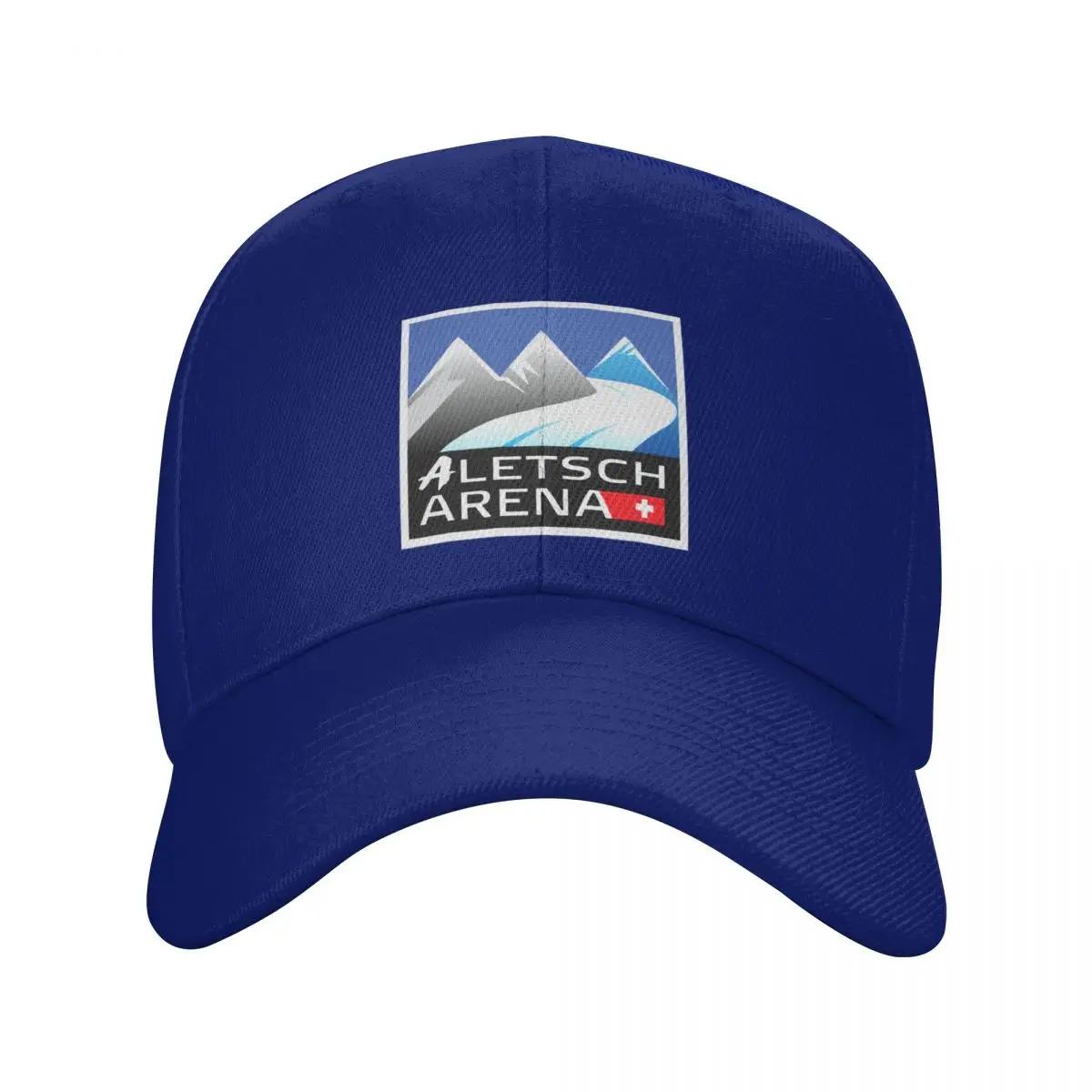 

Aletsch Arena Swiss Ski resort Riederalp Bettmeralp Fiesch Eggishorn Baseball Cap golf hat genuine black Mens Women s