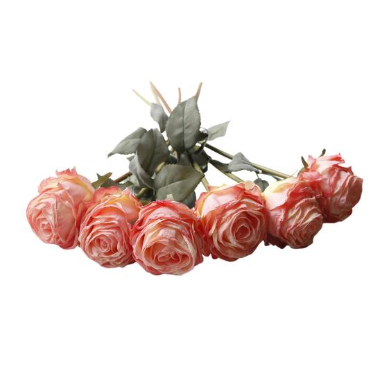 Artificial Rose Flower Realistic Faux Silk Rose with Stem for DIY Wedding Bouquets Home Party Table Centerpiece Floral Arrangement