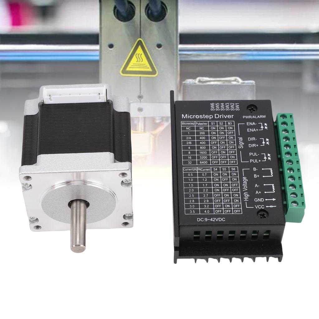 Nema23 Stepper Motor Driver Kit 8mm Shaft 126N.cm 2.8A 56mm 23HS5628 Motor and TB6600 Driver for CNC Engraving Machine 3D Printer