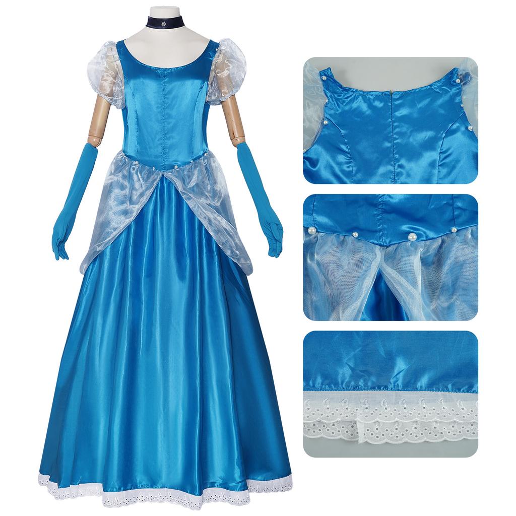 Cinderella Princess Dress Stage Clothing Grimm Fairy Tale Cinderella Costume Performance Costume, Sandy Princess Dress