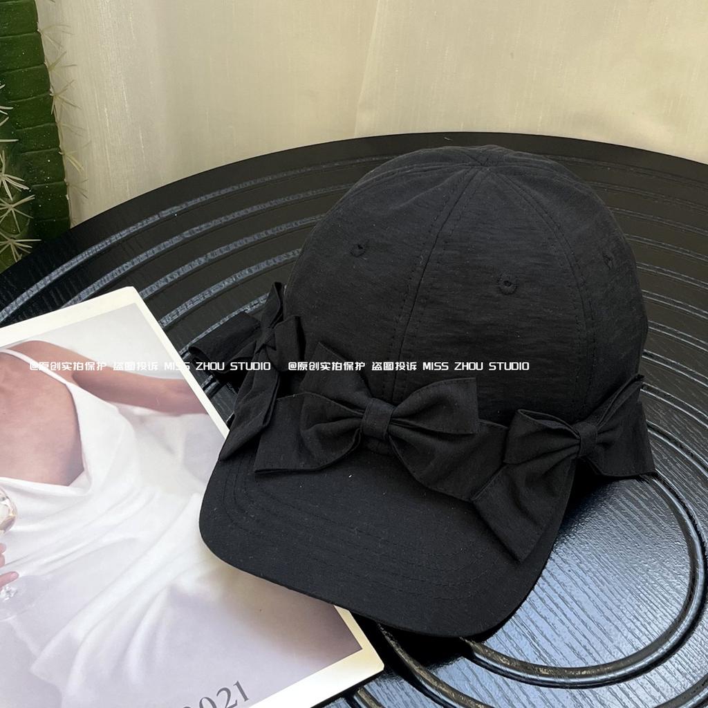 Koreanischer Stil Süße 3D-Schleife Baseballkappe Damen Frühling Vielseitig Sonnenschutz Atmungsaktiv Papa-Hut
