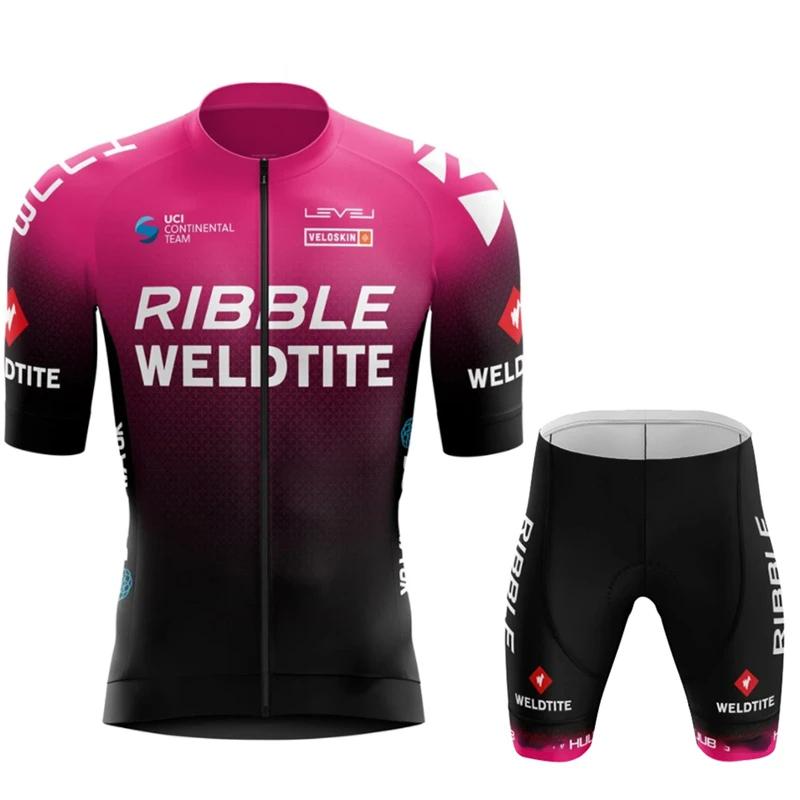 

Ribble Weldtite Cycling Jersey Set Summer Bicycle Suit Quick Drying Bib Shorts Clothes Mtb Maillot Ciclismo Mountain Bike Wear 4XL