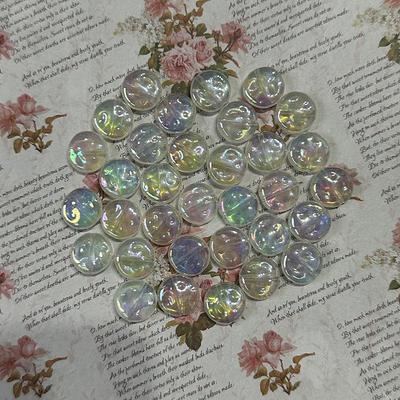Pearlescent Iridescent Mermaid Round Acrylic Beads for DIY Jewelry & Bracelets