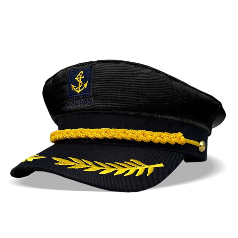 Adult Yacht Sailor Captain Hat Adjustable Men's and Women's Party Hat Makeup Ball Dressing Event Excellent Stylish Accessories