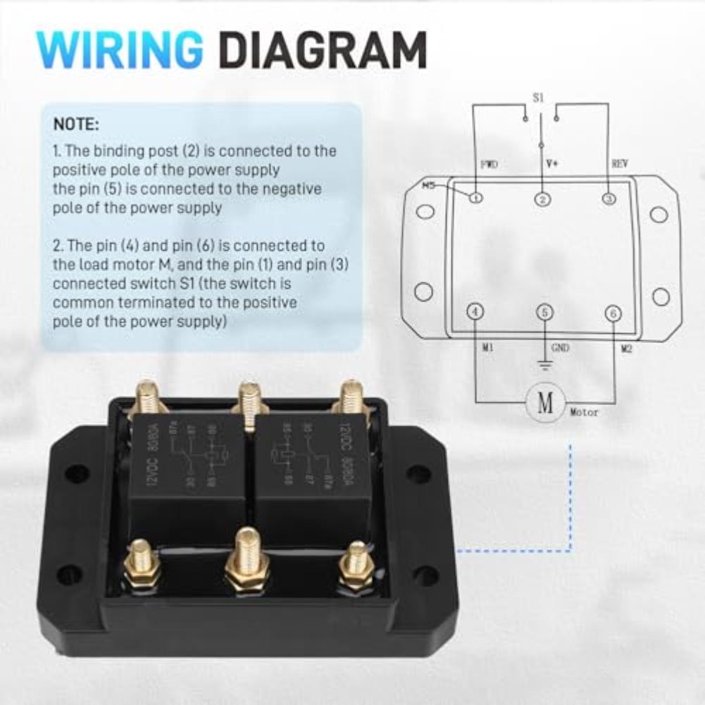12V Forward and Reverse HeavyDuty Relay Module for Motor Control Suitable for Heavy Load and Tough Environments
