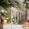 5Pcs Acrylic Simulation Icicle Ornaments | Christmas Tree Ice Strip Pendants  Icicle Strip Decorations for Holiday