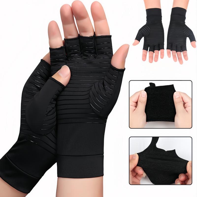 Copper Fiber Pressure Gloves Have High Elasticity. Touchable Screen. Anti Slip Silicone Strip. Suitable for Outdoor Cycling
