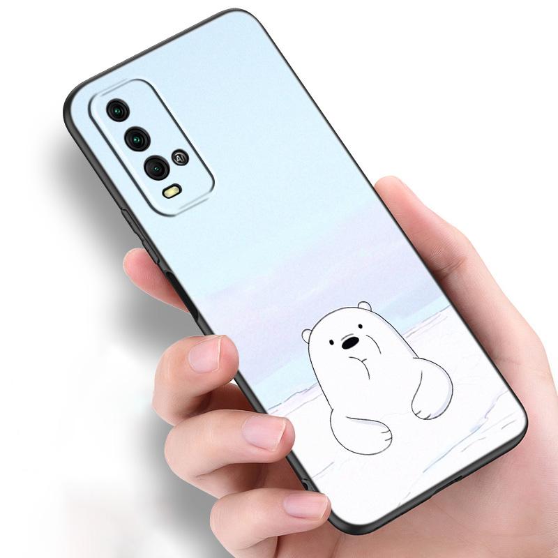 

Милый медведь панда животное силиконовый чехол для телефона Xiaomi Redmi Note 11 10 9 8 Pro 11T 10T 10S 9S 8T 9 9A 9C 9T черный мягкий чехол Redmi 9
