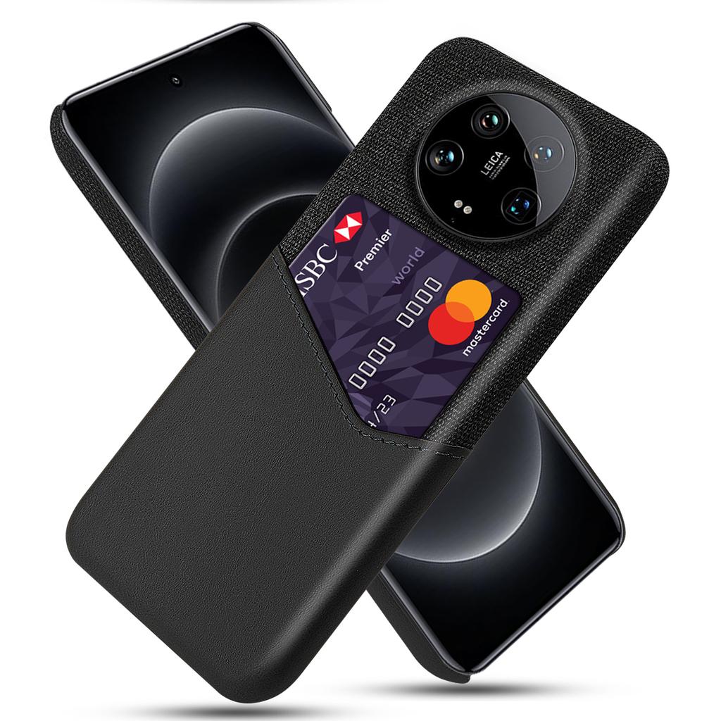 For Xiaomi 14 Ultra Phone Case Card Holder PU Leather+PC Drop-resistant Phone Shell