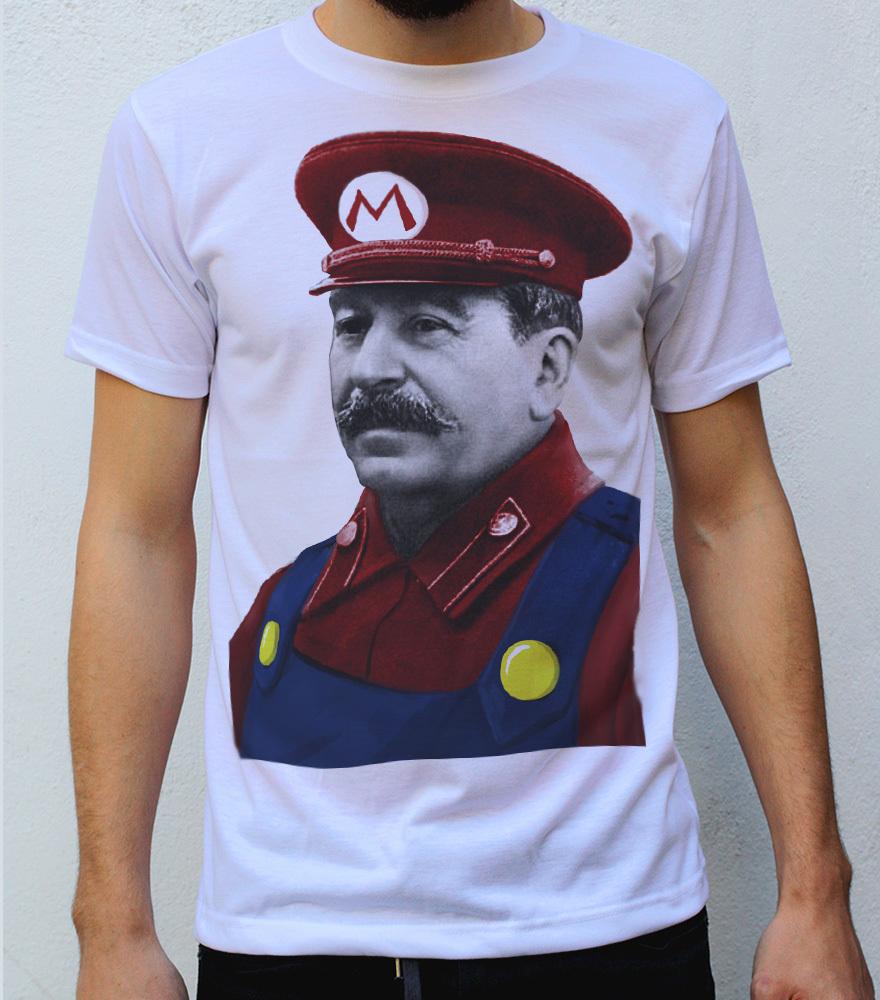 Stalin Mario Design T Shirt
