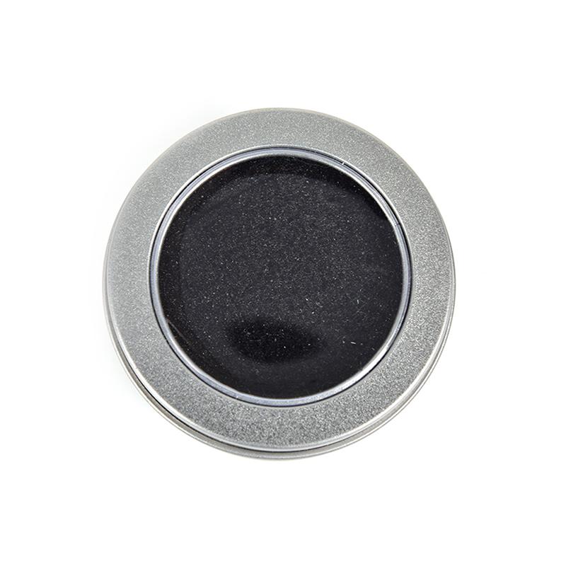 Stříbrná kulatá kovová šperkovnice na hodinky, vitrína, držák na hodinky 6,5*4 cm