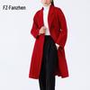 Fanzhen Women's 100% Wool Loose-Fit Mid-Length Coat