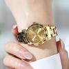 OPK Quartz Watch Easy to Gold Women's - Simple, Lightweight, Analog, Sunday/Date Function, Classic, Waterproof, Stylish, Cute, Elegant, Read,