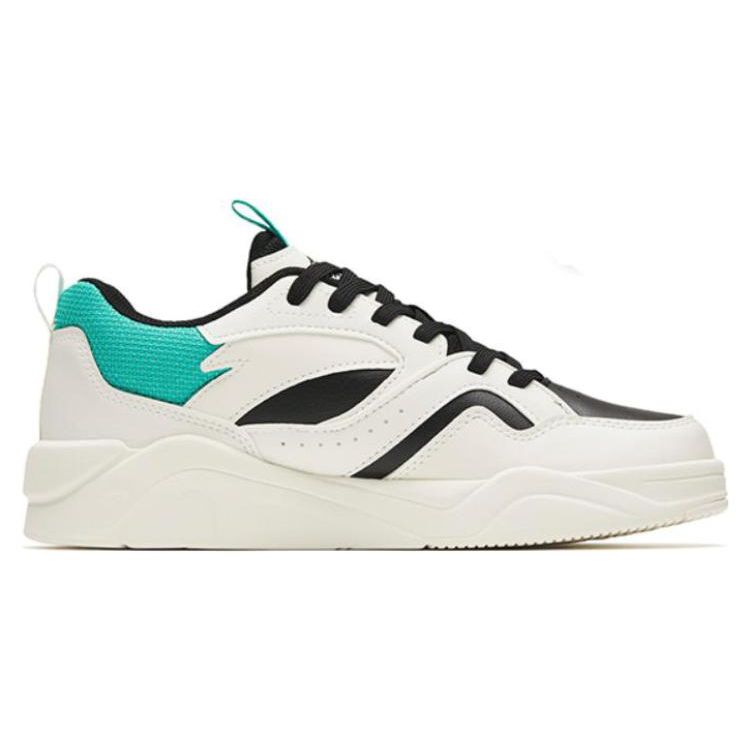 Anta Flame 3.0 Slip Resistant Shock Absorbing Low Top Sneakers Men sneakers White Green 112248089-2