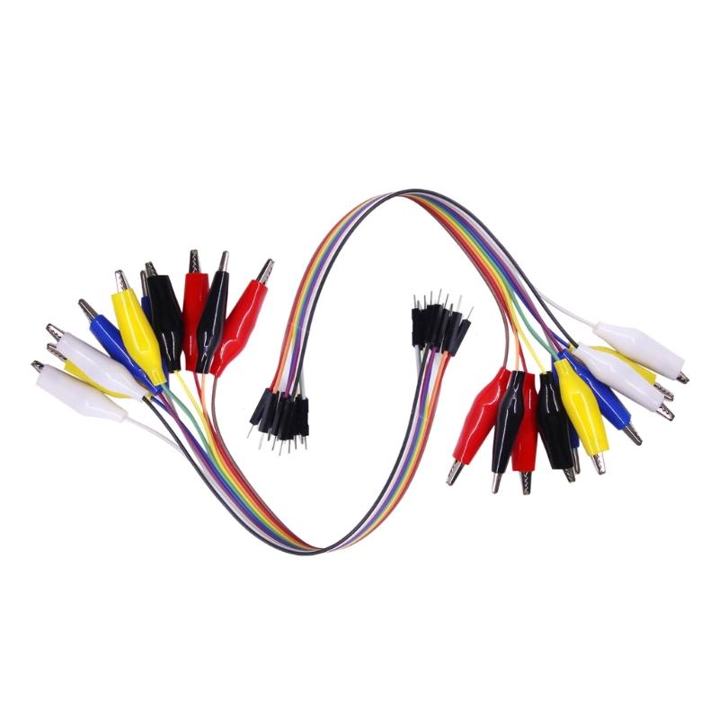 2Pieces Practical Color Coded Jumper Cables with Medium Sleeve for Electronics Experiments and Professional Applications
