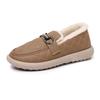 Cotton Shoes Pu Comfortable Non-slip Thick-soled Casual Cotton Boots Velvet Warm Doudou Cotton Shoes