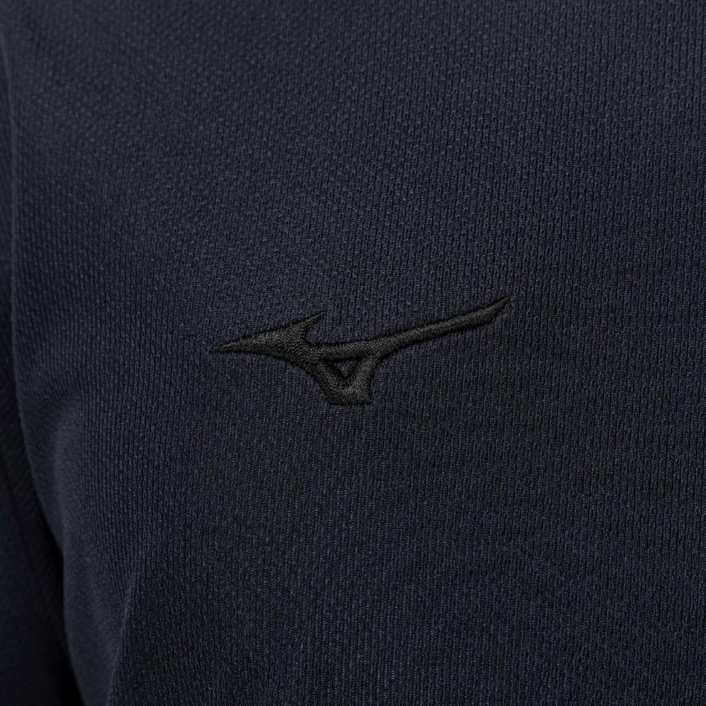 NaviDry Short Sleeve Training Size XL Exclusive Model Men's T-Shirt, U-Neck, Moisture-Wicking, Quick-Drying, Underwear, Black/Black, (32MAC190)