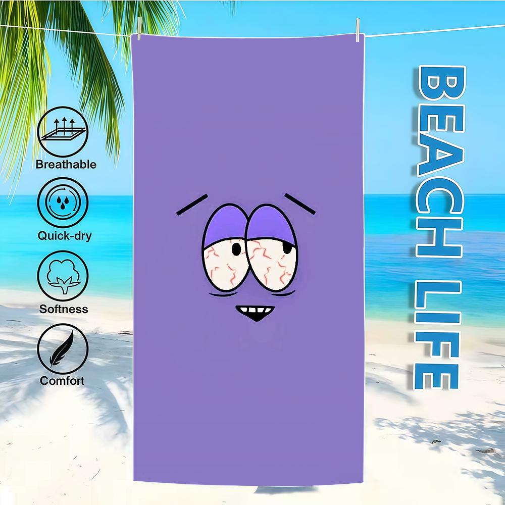 Towelie Print Beach Towel, High Absorbent Quick Dry Microfiber Bath Towel, Ideal Summer Gift for South Park Fans Bath Towel