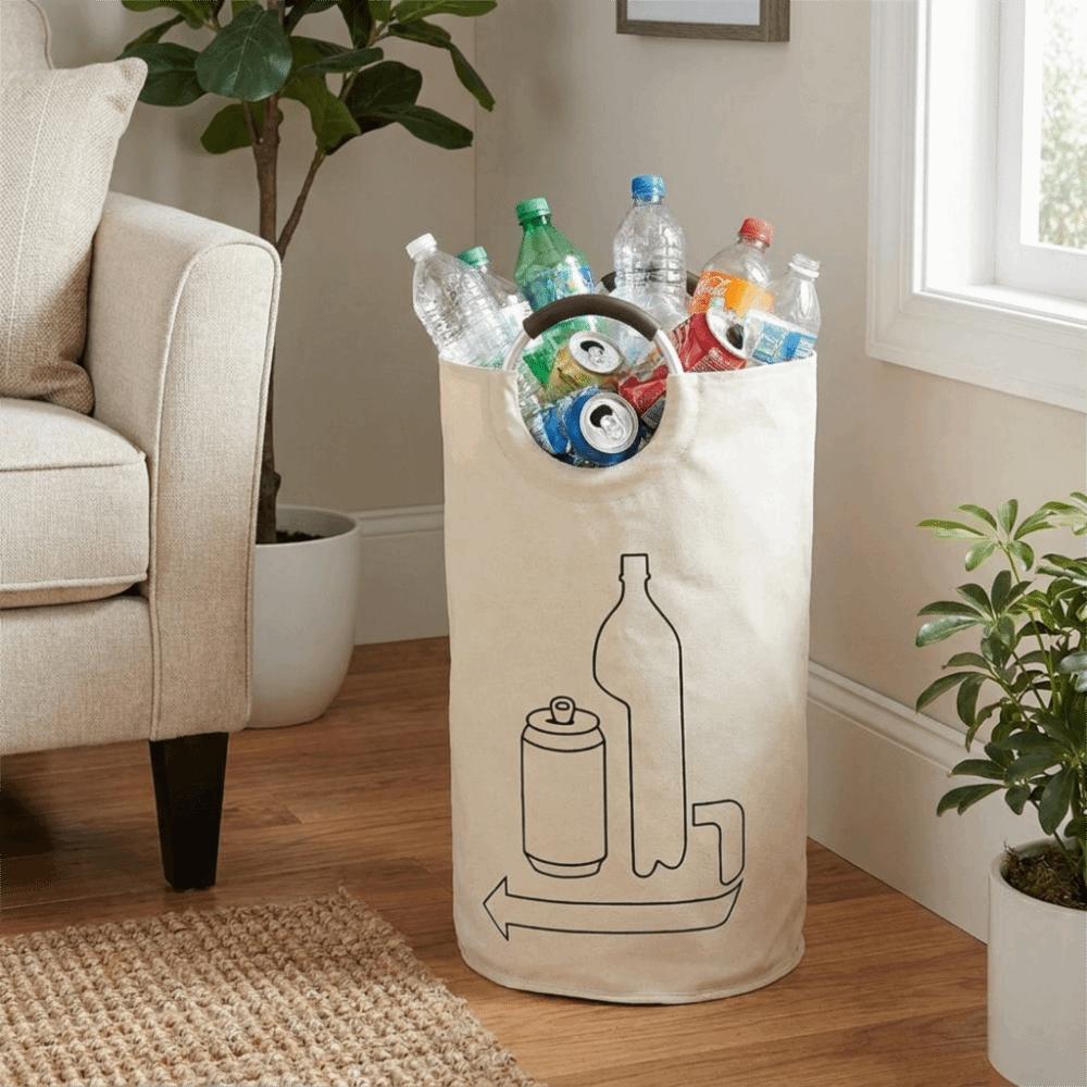Oxford Cloth Bottle Collector Bag 90 L Recycling Bin Bag Empty Bottle Storage Basket Pantry Use