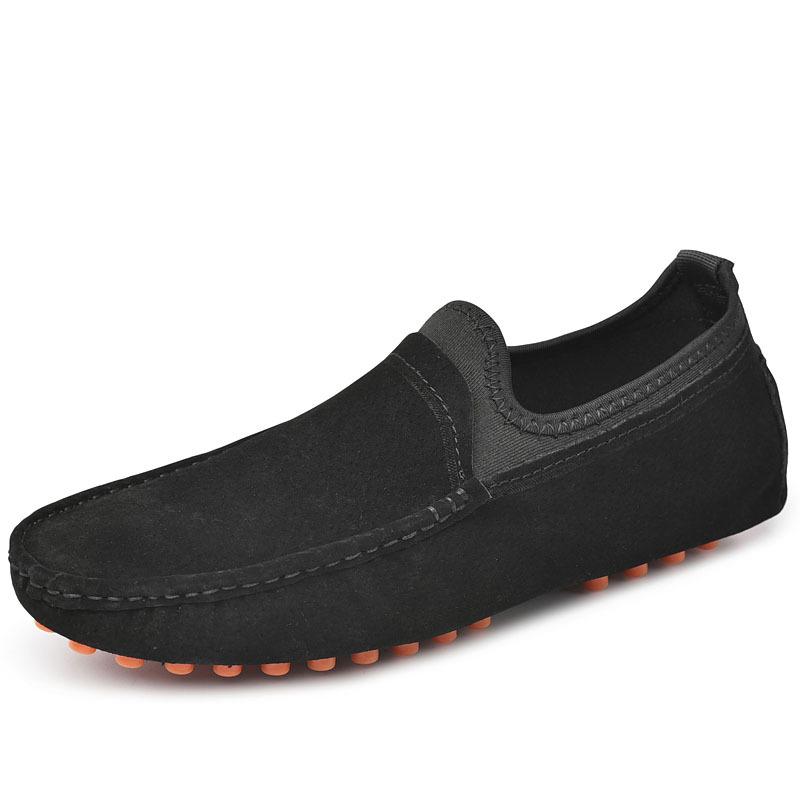 New men's casual versatile surface matte pigskin beanie shoes comfortable breathable soft sole non-slip driving shoes