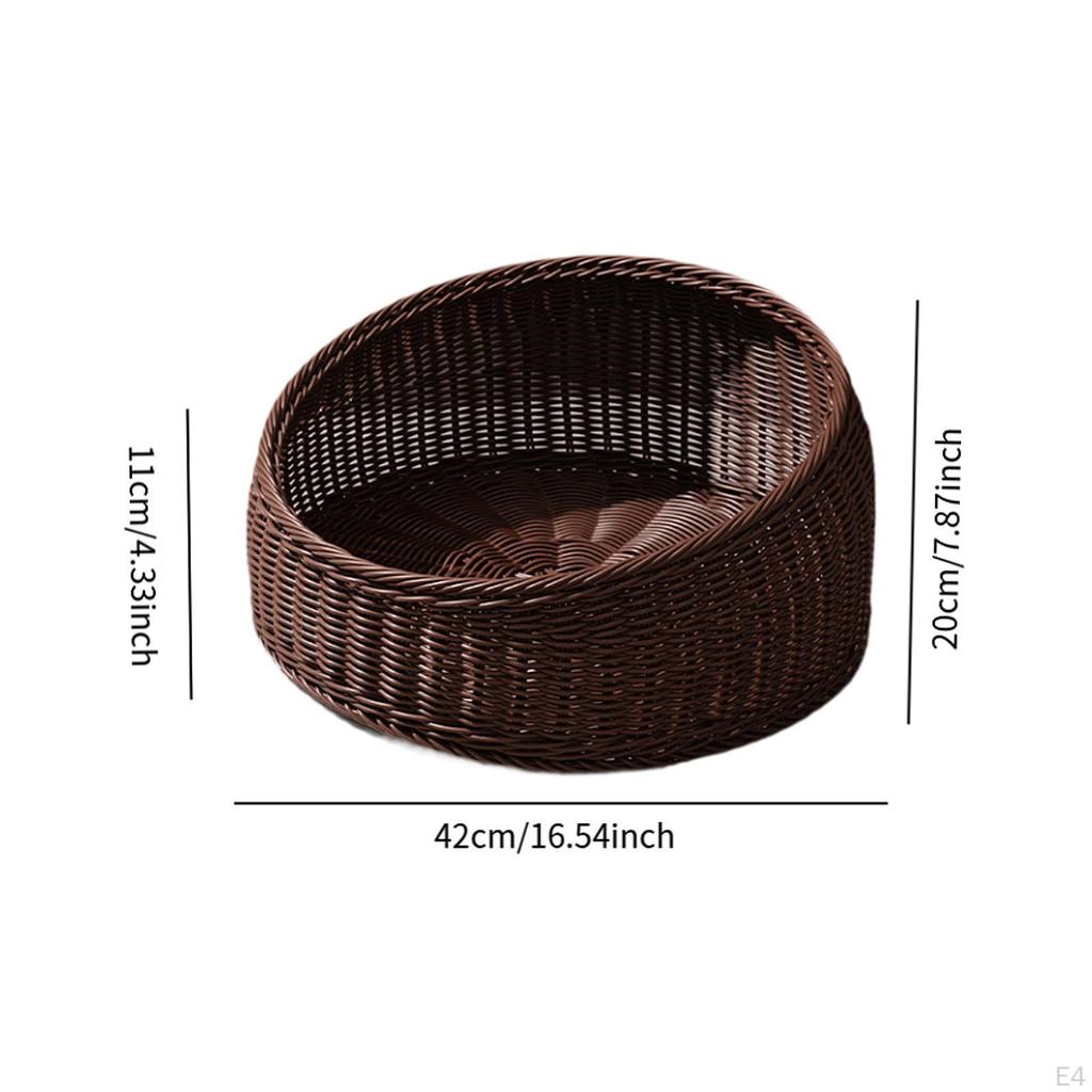 Cat Bed Basket Semi Enclosed Nest Pet Supplies Portable All Four Seasons Lounge Sleeping