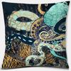 Metal Marine Animal Printing Series Pattern Pillowcase Square Home Office Decoration