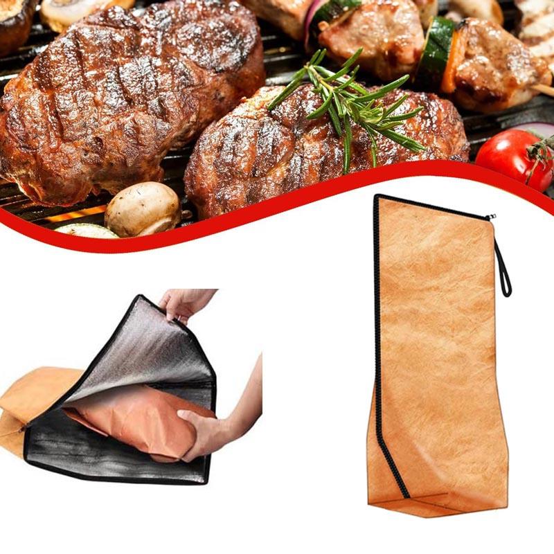 1/2Pcs BBQ Blanket for Resting Meat, Reusable Insulated Meat Blanket with Zipper, Foldable and Lightweight BBQ Bag for Outdoor Grilling
