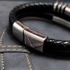 2026New MingAo Stainless Steel Beads Bracelet Fashion Men's Jewelry Classic Multilayer Leather Bracelet Homme Men Boyfriend Gift
