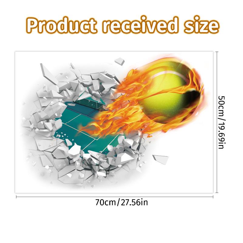 Waterproof sticker wall decal 3D tennis bedroom sticker three-dimensional wall sticker decoration sticker wall sticker