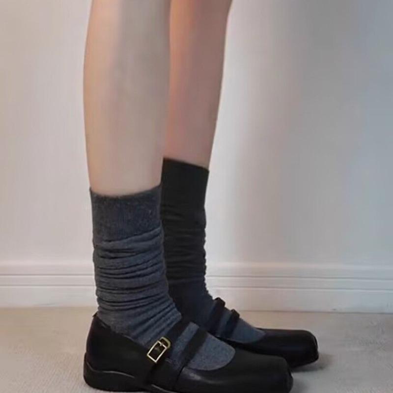 Fashion Single Shoes with One Belt Soft Sole Autumn New Fashion Square Toe Shallow Mouth Low Heel Shoes