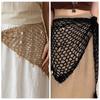 Shell Triangle Hip Scarf Solid Color Waist Belt Fashion Crochet Short Skirt Wrap  Daily