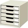 KOKUYO Letter Case Steel Drawer A4 Vertical Single Drawer 5 Tiers LC-5M Light Gray
