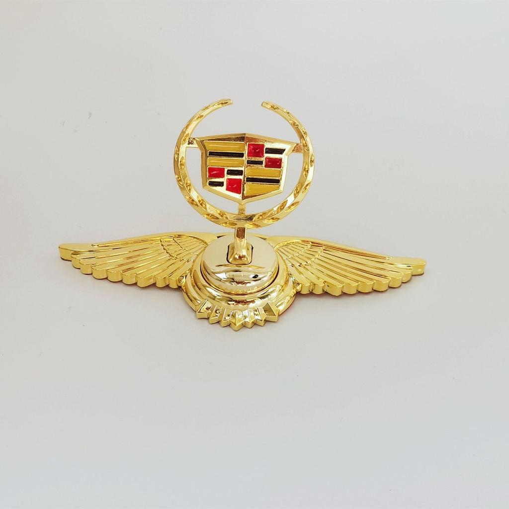 Insignia Emblema Cromado para Capó de Coche Pegatina para Capó para Cadillac CTS BLS Escalade Seville Tiburon SLS XTS XT6 CT6 Modificación de Coche Registro