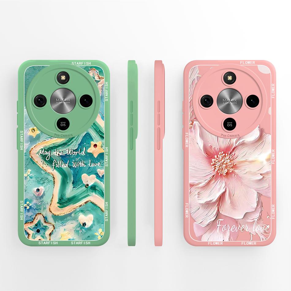Case For Honor Magic 8 Lite Advanced Butterfly Anti Drop Soft Liquid Silicone Phone Back Cover For Honor Magic8 Lite Bumper Capa