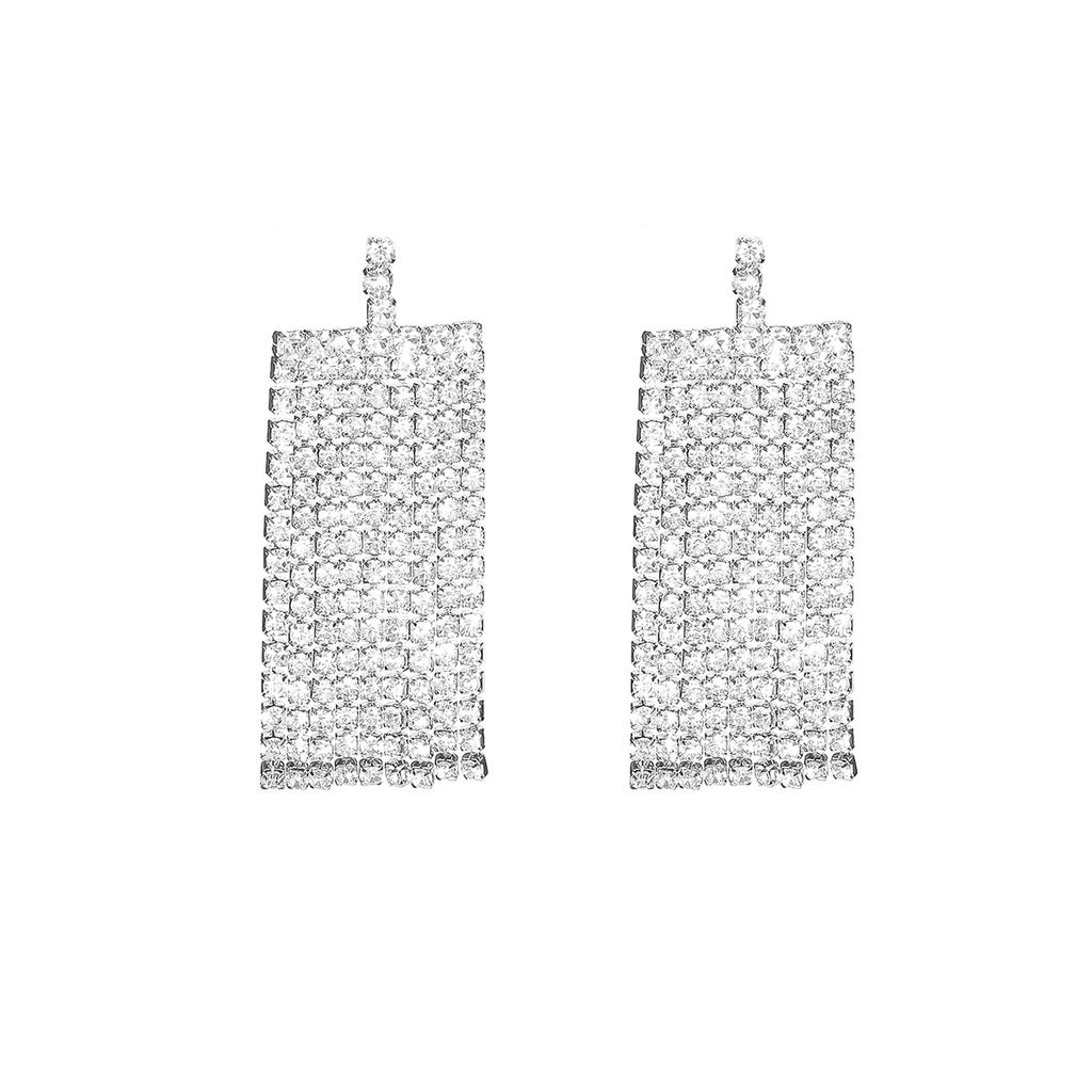Personalized bright and shiny square earrings